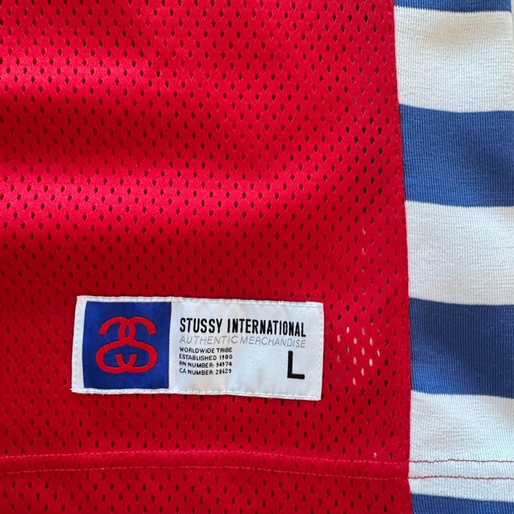 Stussy Vintage Red and Blue Striped Tank Top - Picture 2 of 4